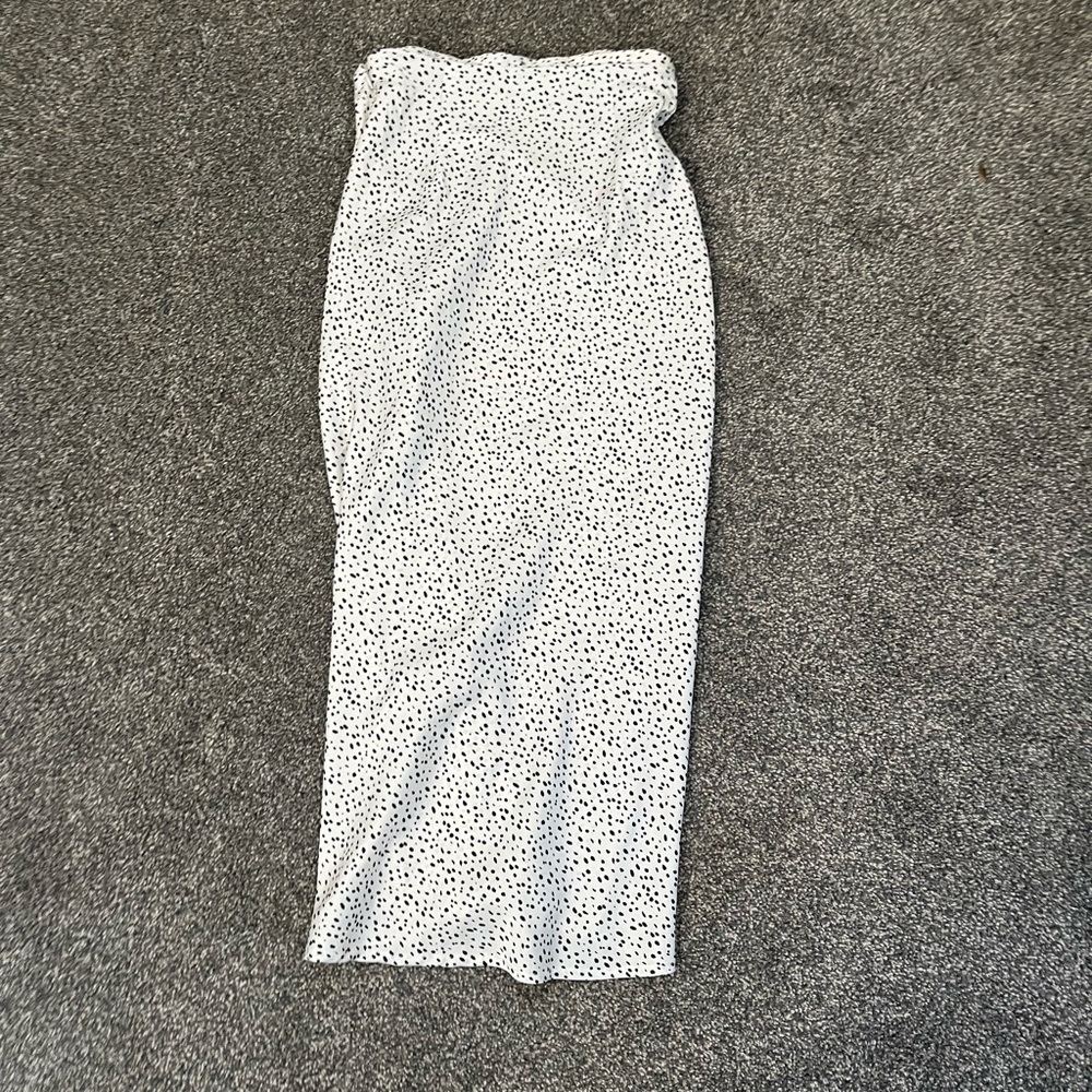 Forever 21 White polka dot petite midi skirt - Picture 2 of 2